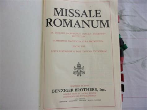 It is difficult to trace the exact 1 origins of the missal. . Missale romanum 1920 pdf